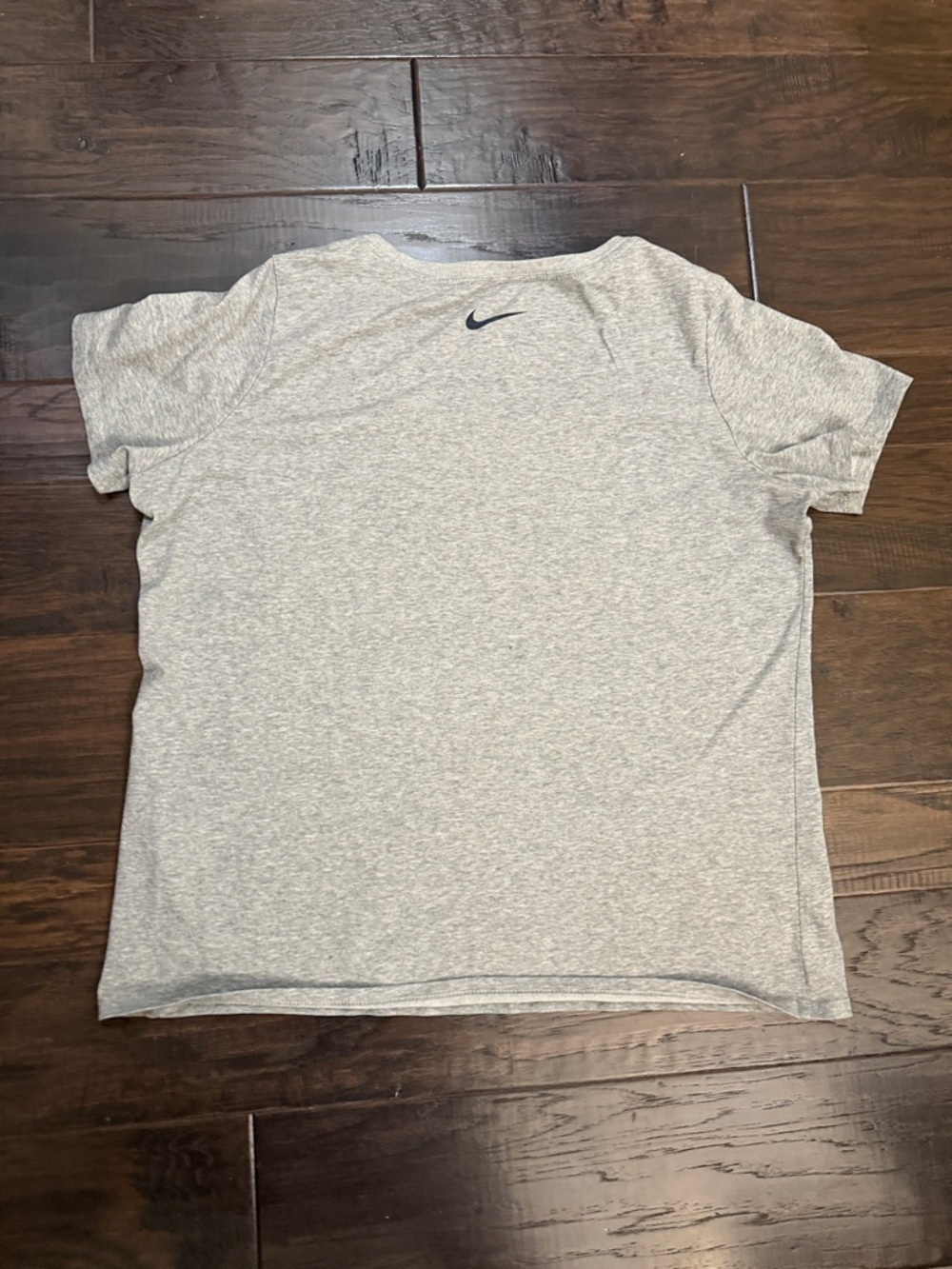 Nike Light Gray Scoop Neck Tee with Navy Script - Picture 7 of 12